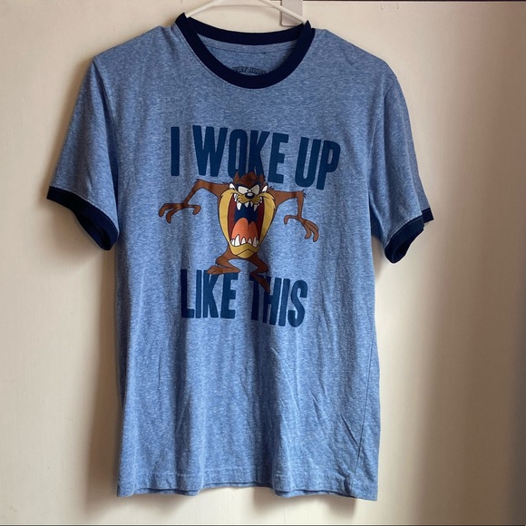 Men's KO I Woke Up Like This Taz Blue T-Shirt S. - Picture 1 of 3
